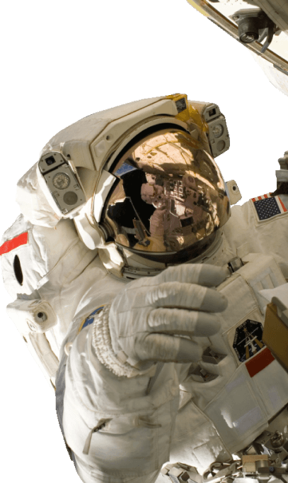 Astronaut floating in space